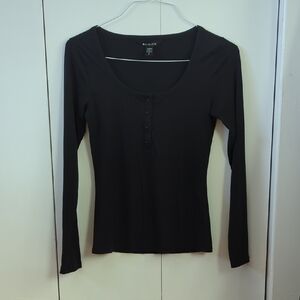 Athleta Signature Rib Henley Top - Small - LIKE NEW